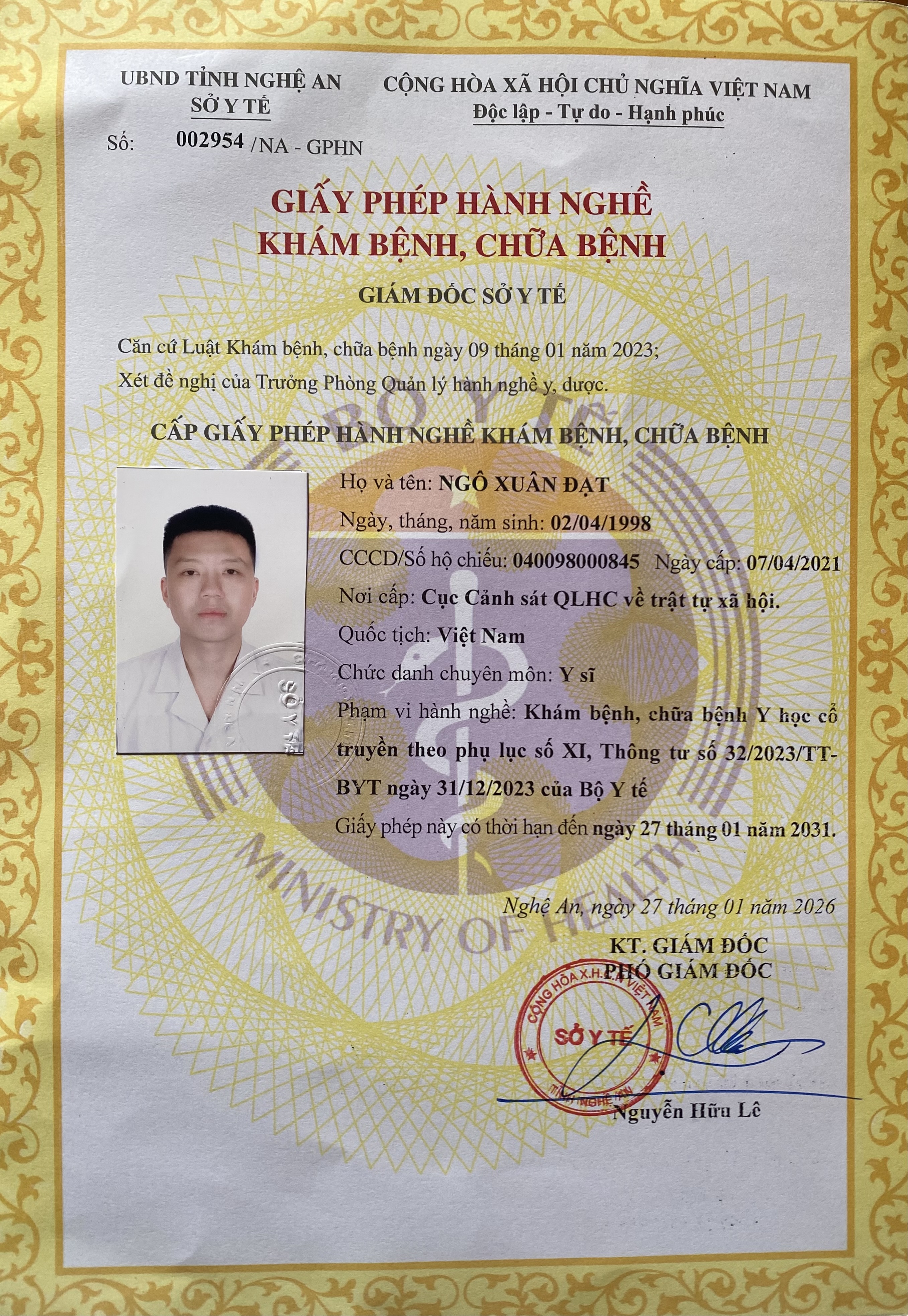 Giấy Phép Hành Nghề